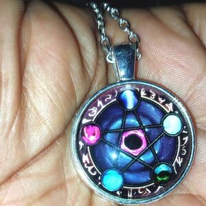 Retro teens pendant necklace
